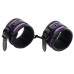 Черно-фиолетовые наручники с цепью - фото