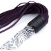 Замшевая плеть фиолетового цвета с прозрачной рукоятью 68 см - фото 2