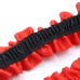 Атласные браслеты на резинке красно-черного цвета - фото 6