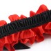 Атласные браслеты на резинке красно-черного цвета - фото 5