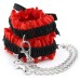 Атласные браслеты на резинке красно-черного цвета - фото 2