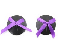 Черные пэстисы с фиолетовыми бантиками