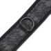 Черный ошейник декорированный кружевом на металлическом поводке - фото 3