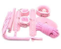 Набор БДСМ аксессуаров розового цвета