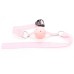 Розовый кляп-шар с нейлоновым ремешком - фото 2