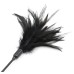 Черный перьевой тиклер с декорированной ручкой 65 см - фото 1