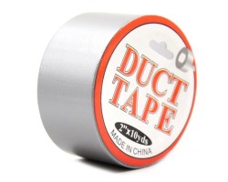 Бондажный скотч Duct Tape серый 15 м