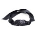 Ажурная черная маска с атласной лентой - фото 3