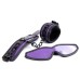 Фиолетовый БДСМ набор из маски и наручников - фото 2
