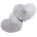 Блестящие пэстисы-сердечки серебряного цвета - фото