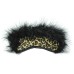 Леопардовая маска для глаз с черным мехом - фото