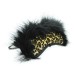 Леопардовая маска для глаз с черным мехом - фото 2
