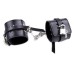 Черные БДСМ наручники с замочками - фото