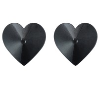 Черные металлические пэстисы сердечки
