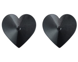 Черные металлические пэстисы сердечки