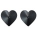 Черные металлические пэстисы сердечки - фото