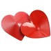 Красные металлические пэстисы сердечки - фото 1