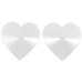 Белые металлические пэстисы сердечки - фото