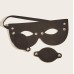 Черная БДСМ маска со съемными шорами на глаза - фото 3