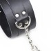 Черные БДСМ наручники из натуральной кожи - фото 2