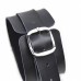 Черные БДСМ наручники из натуральной кожи - фото 1