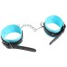 Голубые наручники с черными ремешками - фото 1
