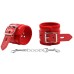 Красные наручники с мягкой окантовкой - фото