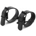 Тонкие БДСМ наручники черного цвета - фото