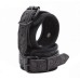 Черные БДСМ наручники с кружевом - фото 1