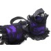 Фиолетовые фиксаторы для рук с кружевом и атласными лентами - фото 2