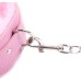 Розовый БДСМ ошейник с меховой подкладкой - фото 2
