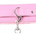 Розовый БДСМ ошейник с меховой подкладкой - фото 3