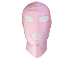 Розовая маска для лица с открытыми глазами и ртом