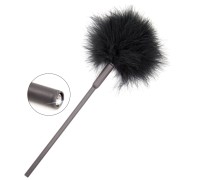 Черный перьевой тиклер со стразом в рукояти 33 см