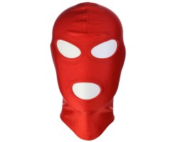 Красная маска для лица с открытыми глазами и ртом