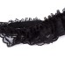 Кружевные черные трусики с жемчужной нитью - фото 3