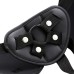 Черные текстильные трусики для страпона со сменными кольцами - фото 4