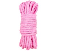 Хлопковая верёвка для бондажа розовая 5 м