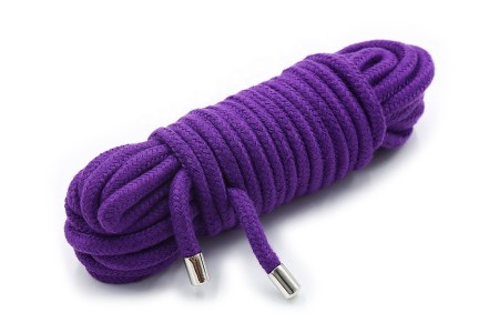 Фиолетовая бондажная веревка из хлопка 10 м