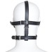 БДСМ маска на ремнях с силиконовым кляпом - фото 1