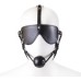 БДСМ маска на ремнях с дышащим кляпом - фото 1
