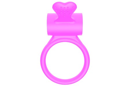 Эрекционное кольцо розовое Heart Clit Cockring