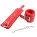 БДСМ наручники красного цвета с меховой подкладкой - фото 2
