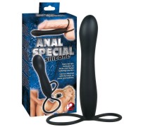 Черная насадка для двойного проникновения Anal Special