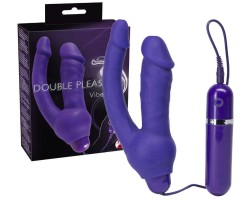 Двойной вибратор фиолетового цвета Double Pleasure