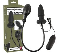 Расширяющаяся анальная пробкас вибрацией Inflatable Vibrating