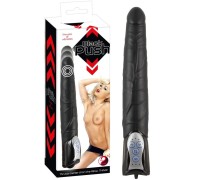 Черный реалистичный вибратор с поступательными движениями Push Thrusting Vibrator