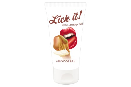 Съедобный массажный гель с ароматом белого шоколада Lick It Erotic Massage Gel 50 мл