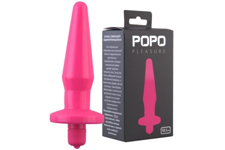 Анальная втулка Toyfa Popo Pleasure розовая 12 см