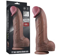 Темнокожий фаллос-гигант Dual Layered Silicone Cock XXL 33 см